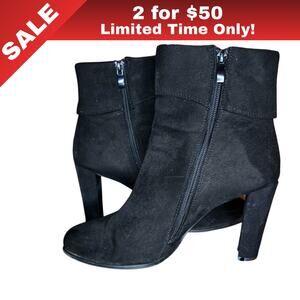 [Sale: 2 for $50!] Jessica Cline Black Ankle Booties – Size 10M 👢✨